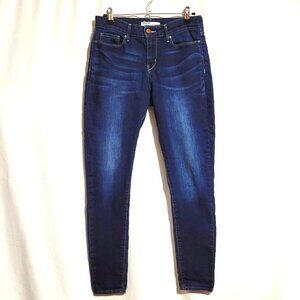 Levis Signature Jeans Womens 6L W28 x L32 (30.5) Blue Mid Rise Skinny Dark Wash